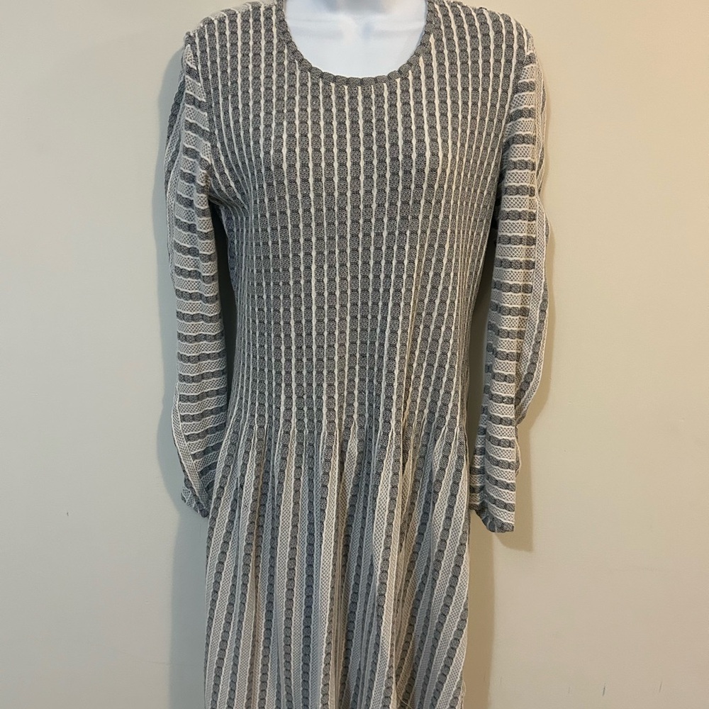 BCBG MaxAzria Striped Gray Dress - Picture 1 of 6